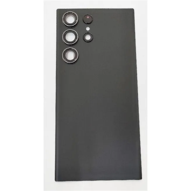 Tapa trasera o tapa bateria negra para Samsung Galaxy S23 Ultra SM-S918 mas cubierta camara