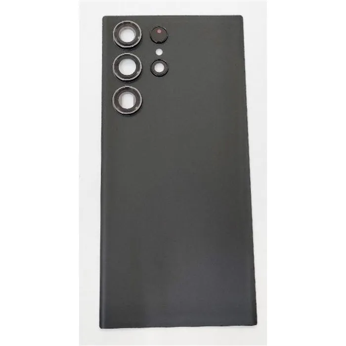 Tapa trasera o tapa bateria negra para Samsung Galaxy S23 Ultra SM-S918 mas cubierta camara