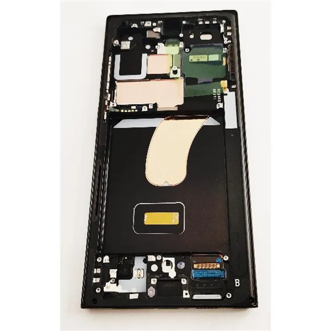 Pantalla LCD mas tactil negro para Samsung Galaxy S23 ultra 5G SM-s918B GH82-30465E mas marco gris grafito Service