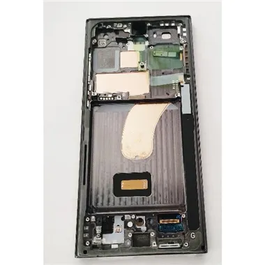 Pantalla LCD mas tactil negro para Samsung Galaxy s23 ultra SM-S918B GH82-30466C mas marco verde service pack