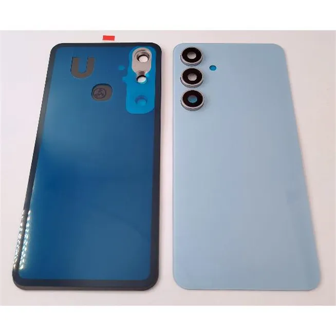 Tapa trasera o tapa bateria azul para Samsung Galaxy S24 FE 5G S721 con cristal de camara azul