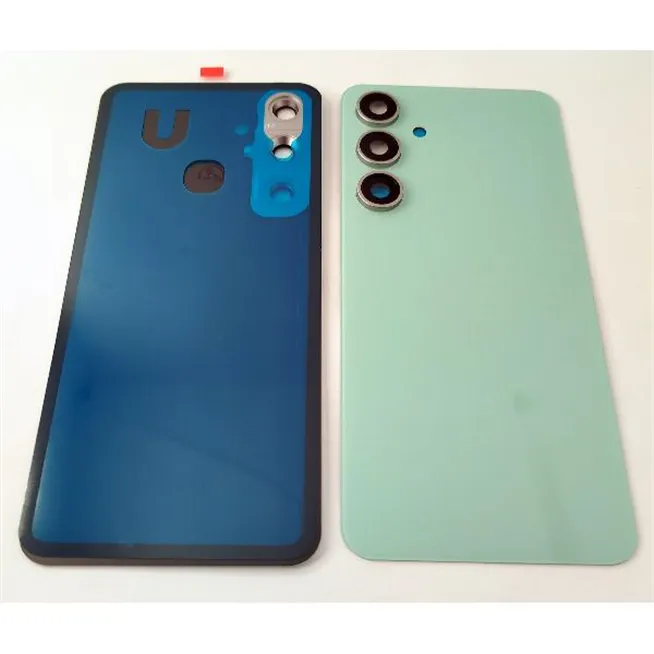Tapa trasera o tapa bateria verde para Samsung Galaxy S24 FE 5G S721 con cristal de camara