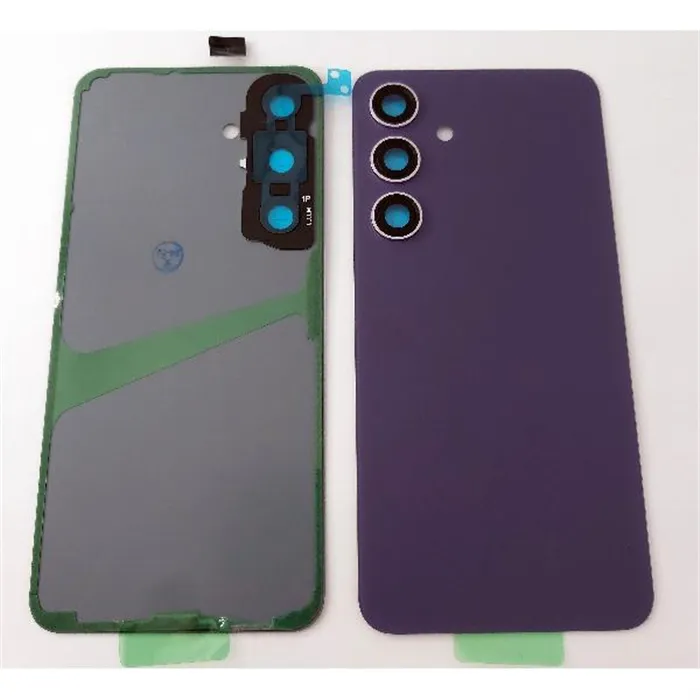 Tapa trasera o tapa bateria purpura para Samsung Galaxy S24 S921 con lente de camara