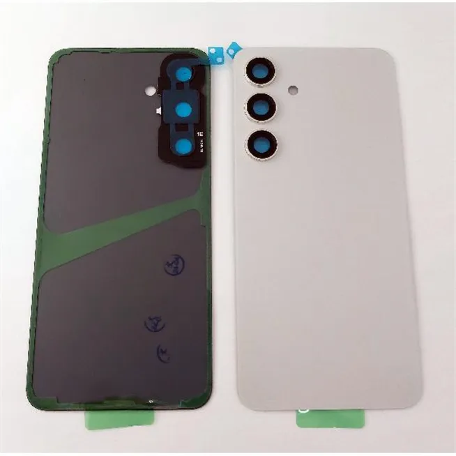Tapa trasera o tapa bateria gris para Samsung Galaxy S24 S921 con lente de camara