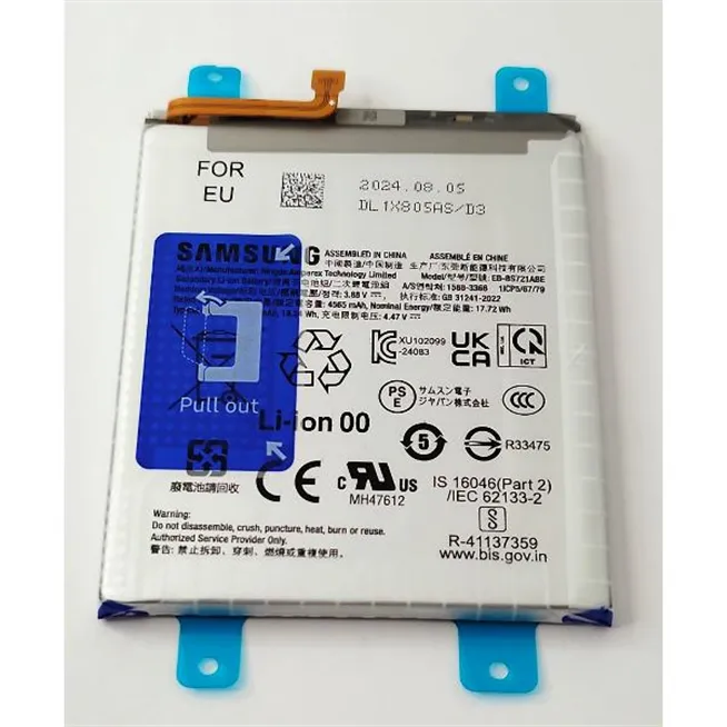 Bateria EB-BS721ABE 4565mAh para Samsung Galaxy S24 FE 5G S721B GH82-35853A Service Pack