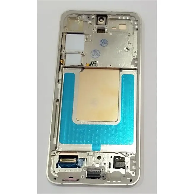 Pantalla lcd para Samsung Galaxy S24 S921 mas tactil negro con marco amarillo calidad premium
