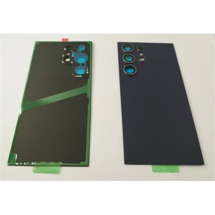 Tapa trasera o tapa bateria purpura para Samsung Galaxy S24 Ultra S928 con lente de camara