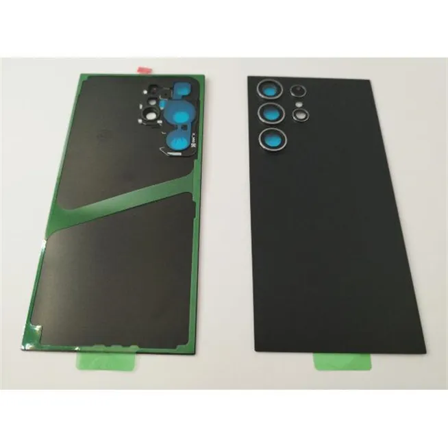 Tapa trasera o tapa bateria negra para Samsung Galaxy S24 Ultra S928 con lente de camara