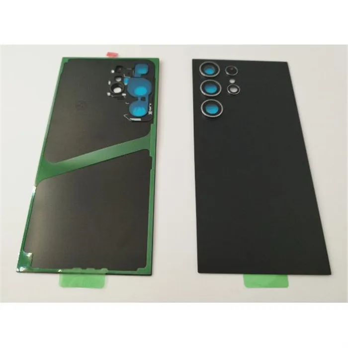 Tapa trasera o tapa bateria negra para Samsung Galaxy S24 Ultra S928 con lente de camara