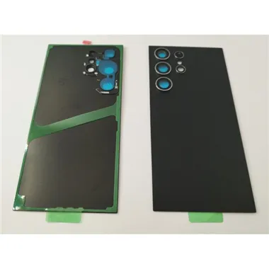 Tapa trasera o tapa bateria negra para Samsung Galaxy S24 Ultra S928 con lente de camara