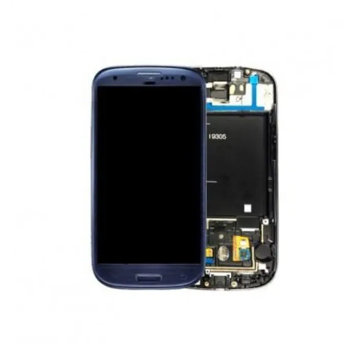 Samsung Galaxy S3 I9305 Lte Lcd + Táctil + Marco azul premium
