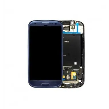 Samsung Galaxy S3 I9305 Lte Lcd + Táctil + Marco azul premium