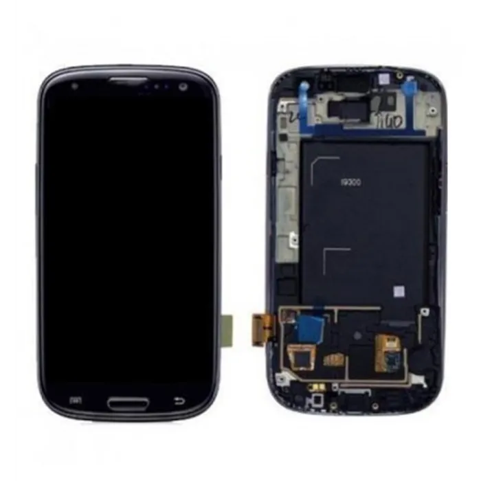 Samsung Galaxy i9300 táctil+lcd+marco negro premium