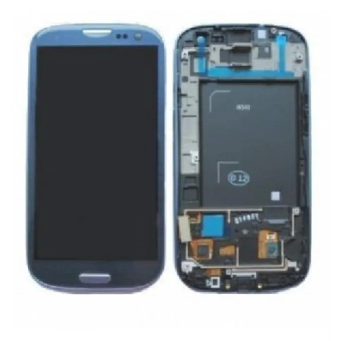 Samsung Galaxy s3 i9300 táctil+lcd+marco azul premium