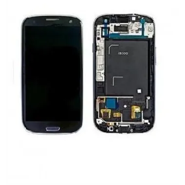 Samsung Galaxy s3 i9300 táctil+lcd+marco gris premium