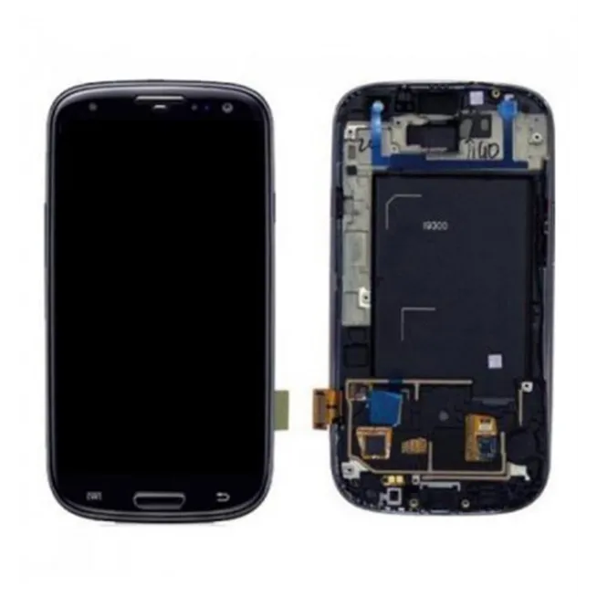 Samsung Galaxy i9300 táctil+lcd+marco negro premium