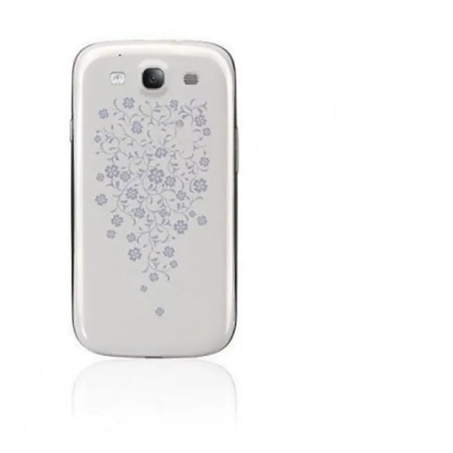 Samsung Galaxy S3 I9300 Tapa Batería blanco flores