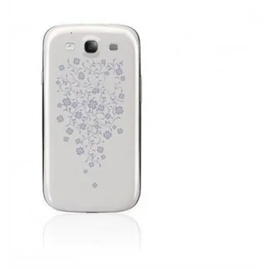Samsung Galaxy S3 I9300 Tapa Batería blanco flores