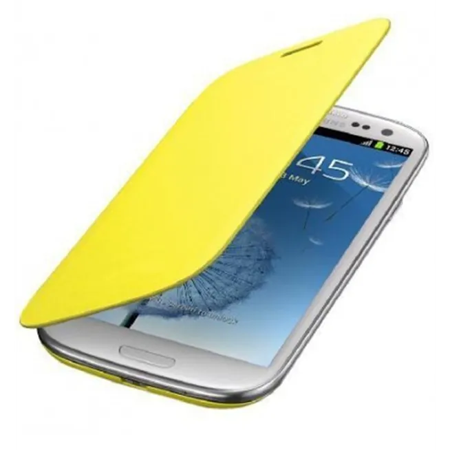 Samsung Galaxy S4 I9500 I9505 Flip cover Amarillo