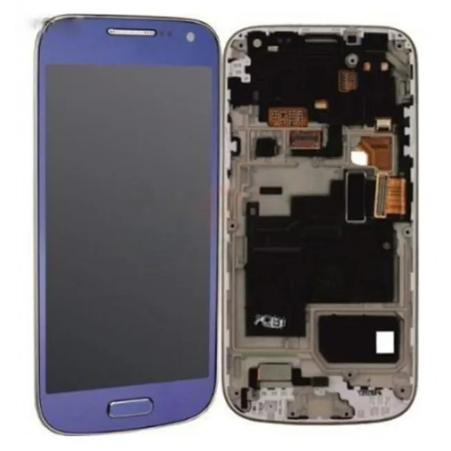 Samsung I9195 S4 Mini LTE LCD + Táctil + Marco azul Premium