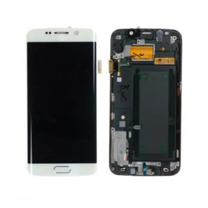 Samsung Galaxy S6 Edge G925F pantalla lcd + táctil blanco + carcasa frontal premium