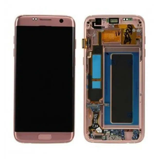 Samsung GH97-18533E G935F Galaxy S7 Edge pantalla lcd + táctil rosa dorado premium Service Pack