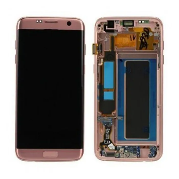 Samsung GH97-18533E G935F Galaxy S7 Edge pantalla lcd + táctil rosa dorado premium Service Pack