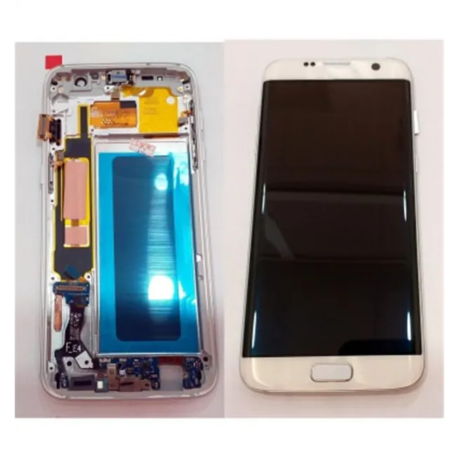Samsung Galaxy S7 Edge SM-G935F pantalla lcd calidad Oled + táctil blanco compatible + marco compatible