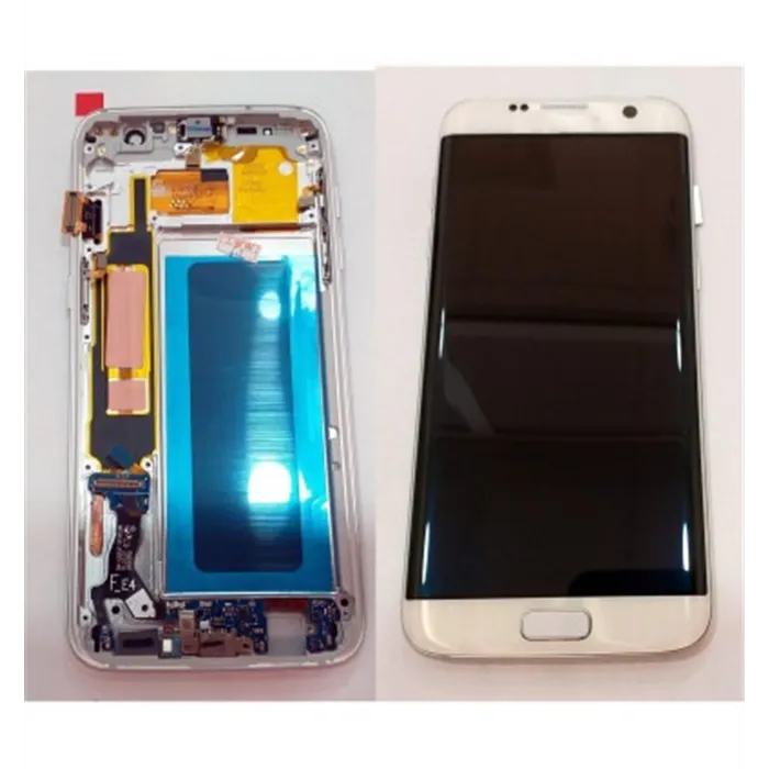 Samsung Galaxy S7 Edge SM-G935F pantalla lcd calidad Oled + táctil blanco compatible + marco compatible