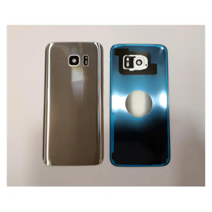 Tapa trasera o tapa bateria plata para Samsung Galaxy S7 Edge SM-G935F mas lente camara