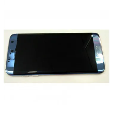 Samsung GH97-18767G G935F Galaxy S7 Edge pantalla lcd + táctil azul + marco dorado premium