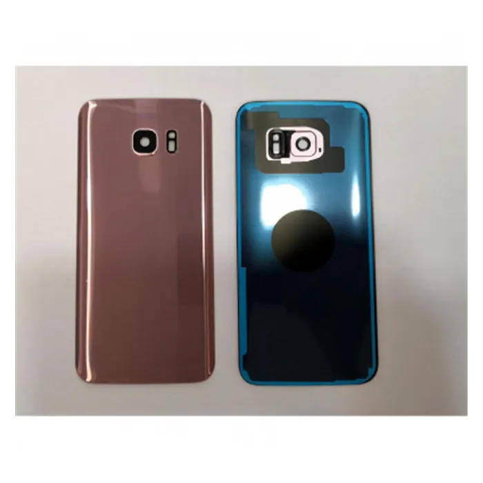 Tapa trasera o tapa bateria rosa para Samsung Galaxy S7 Edge SM-G935F mas lente camara