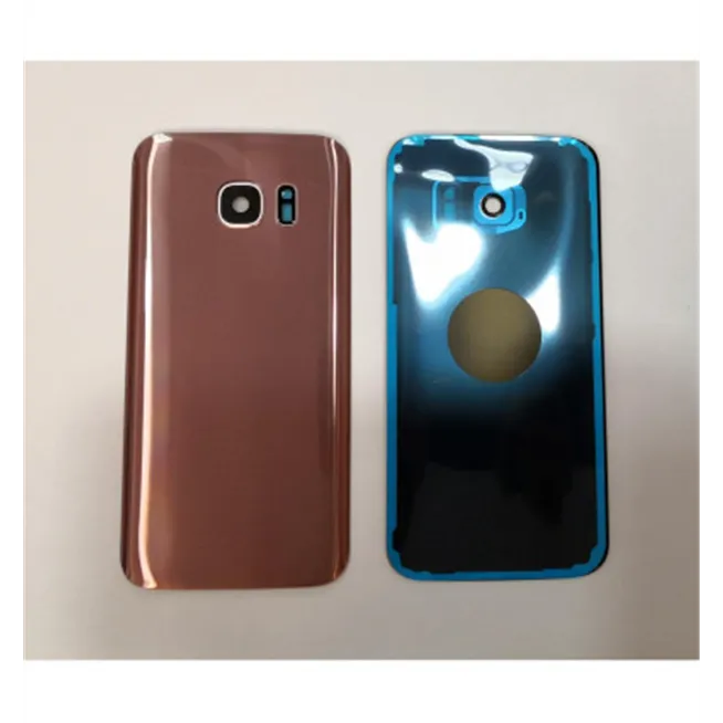 Tapa trasera o tapa bateria rosa para Samsung Galaxy S7 SM-G930F mas lente camara