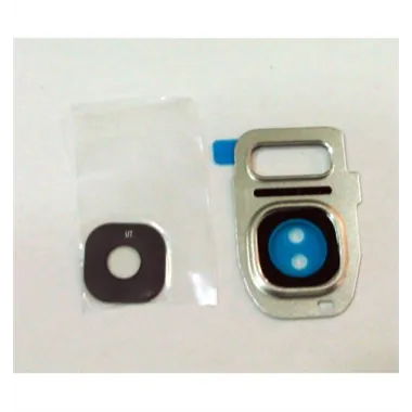 Samsung Galaxy S7 G930 S7 Edge G935 cubierta camara plata premium