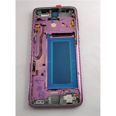 Pantalla oled para Samsung Galaxy S9 SM-G960F mas tactil negro mas marco purpura