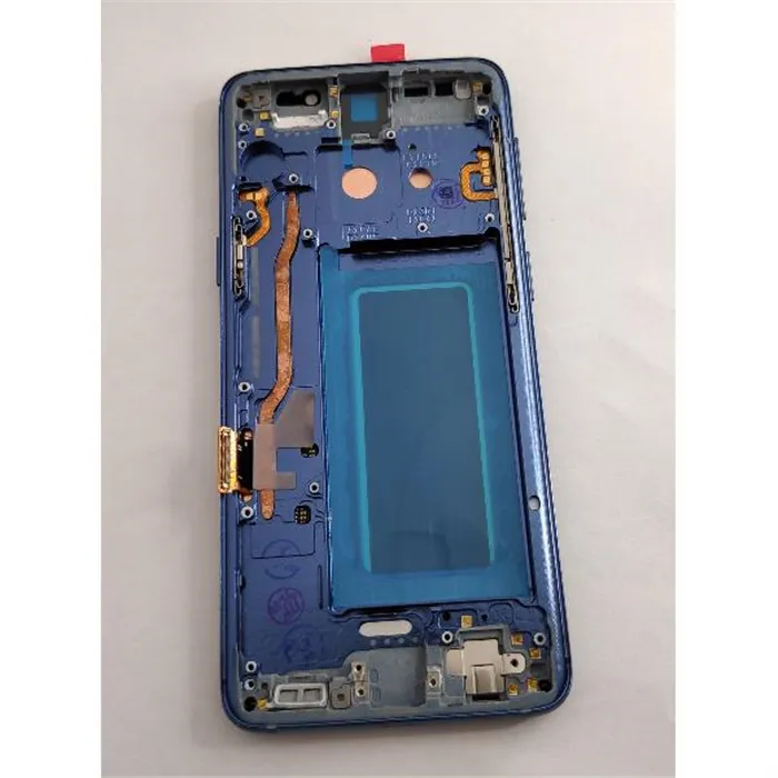 Pantalla oled para Samsung Galaxy S9 SM-G960F mas tactil negro mas marco azul calidad premium