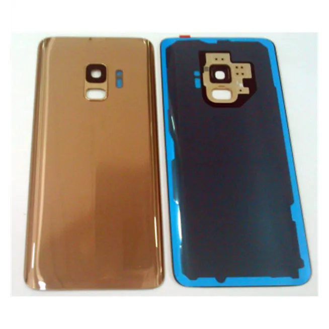 Tapa trasera o tapa bateria dorada para SAMSUNG GALAXY S9 G960F mas lente camara calidad premium