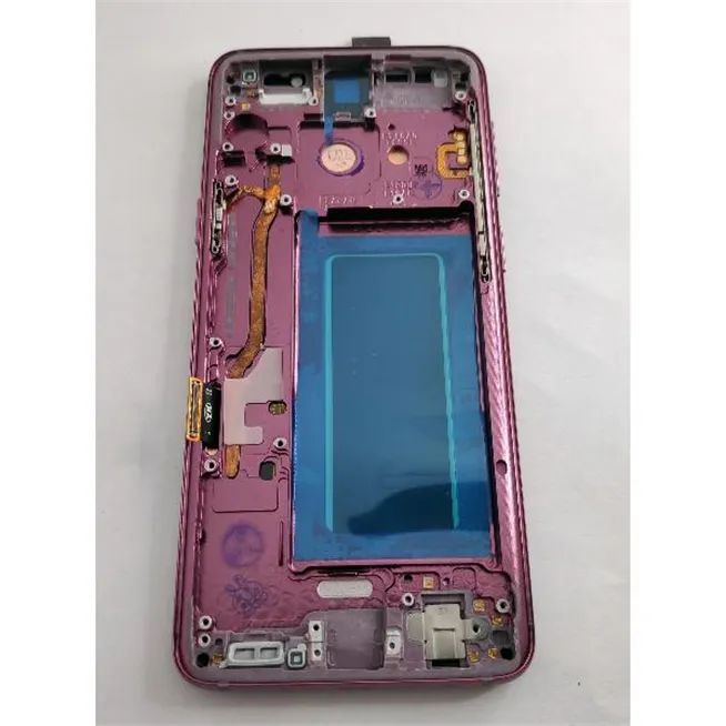 Pantalla oled para Samsung Galaxy S9 SM-G960F mas tactil negro mas marco purpura compatible