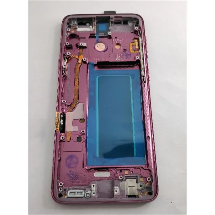 Pantalla oled para Samsung Galaxy S9 SM-G960F mas tactil negro mas marco purpura compatible