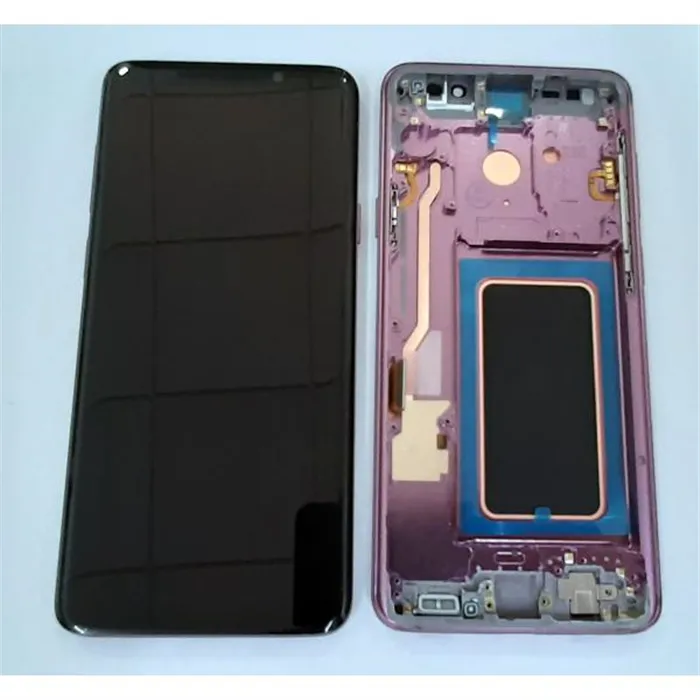 Pantalla lcd calidad oled para Samsung Galaxy S9 PLUS SM-G965F mas tactil negro mas marco purpura compatible