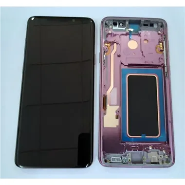 Pantalla lcd calidad oled para Samsung Galaxy S9 PLUS SM-G965F mas tactil negro mas marco purpura compatible