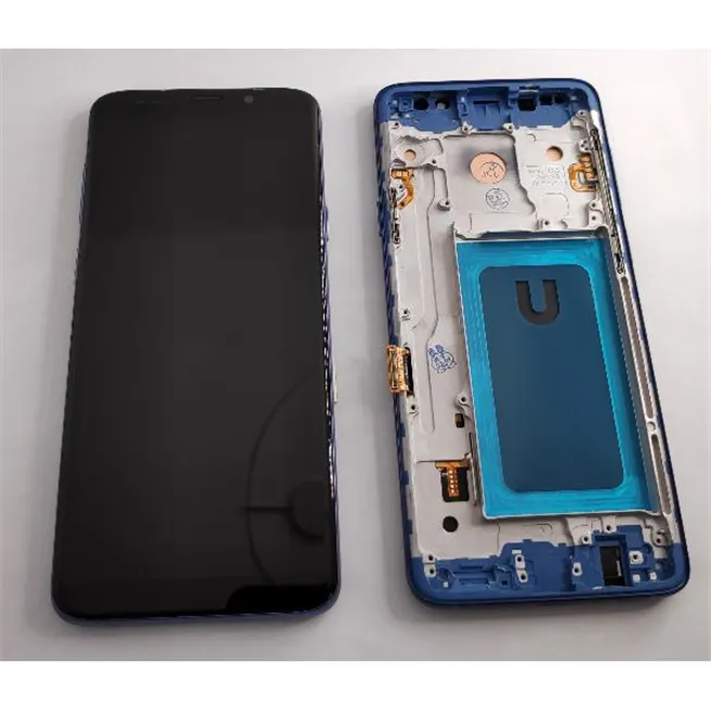 Pantalla TFT para Samsung Galaxy S9 PLUS SM-G965F mas tactil negro mas marco azul compatible