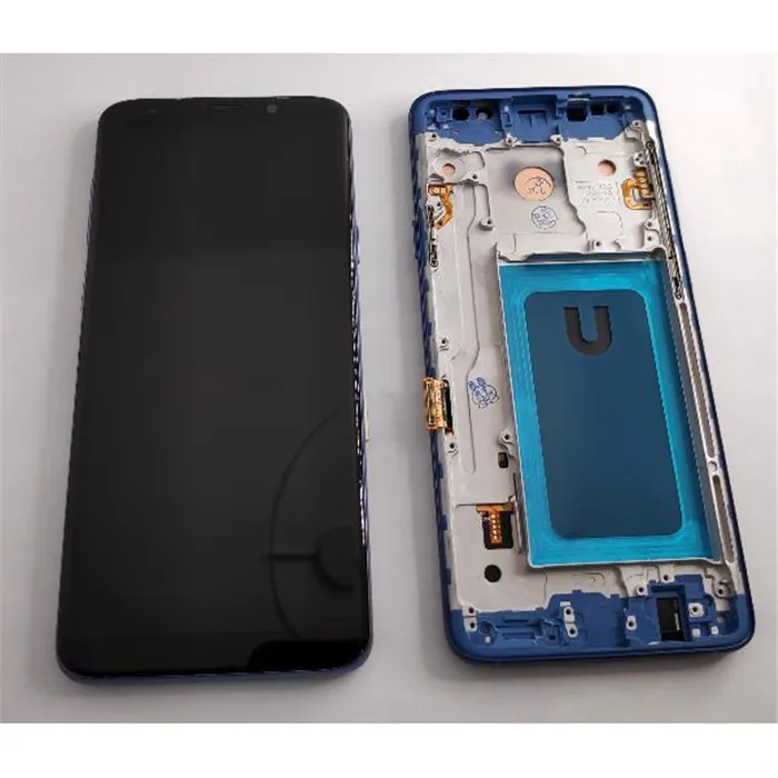 Pantalla TFT para Samsung Galaxy S9 PLUS SM-G965F mas tactil negro mas marco azul compatible
