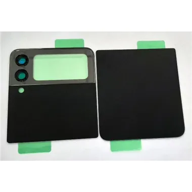 Set 2 tapa trasera o tapa bateria negra Samsung Galaxy Z Flip 3 5G F711 CSL mas cubierta camara