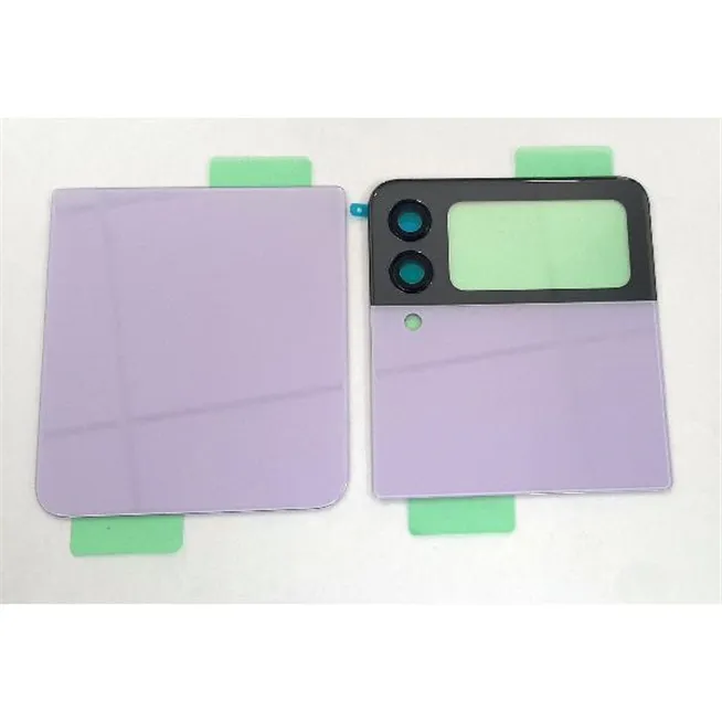 Set 2 tapa trasera o tapa bateria lila para Samsung Galaxy Z Flip 3 5G F711 CSL mas cubierta camara