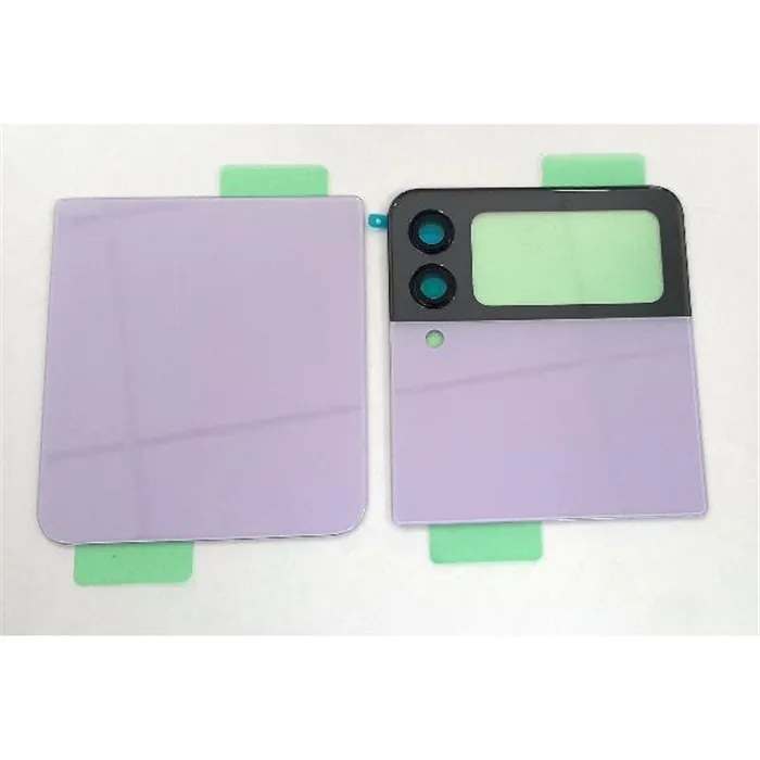 Set 2 tapa trasera o tapa bateria lila para Samsung Galaxy Z Flip 3 5G F711 CSL mas cubierta camara
