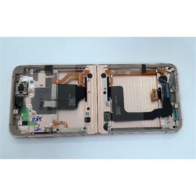 Pantalla lcd para Samsung Galaxy Z Flip 4 SM-F721 GH82-29440C mas tactil negro mas marco rosa Service Pack