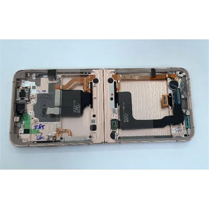 Pantalla lcd para Samsung Galaxy Z Flip 4 SM-F721 GH82-29440C mas tactil negro mas marco rosa Service Pack