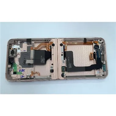 Pantalla lcd para Samsung Galaxy Z Flip 4 SM-F721 GH82-29440C mas tactil negro mas marco rosa Service Pack