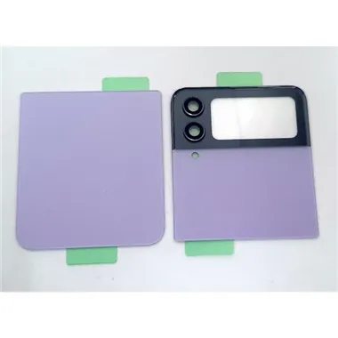Set 2 tapa trasera o tapa bateria purpura para Samsung Galaxy Z Flip 4 SM-F721 mas cubierta camara